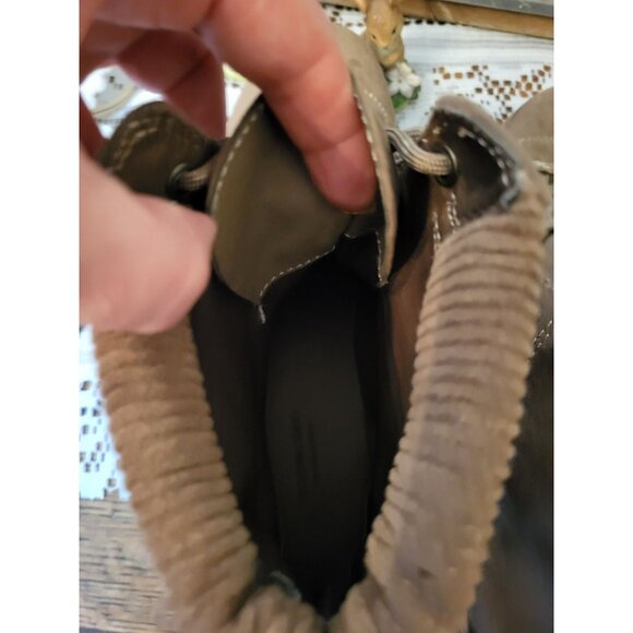 St John's Bay Taupe Lace Up Hiking Boot Memory Foam 8.5 Grunge Prairie Western - Picture 6 of 7